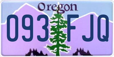 OR license plate 093FJQ