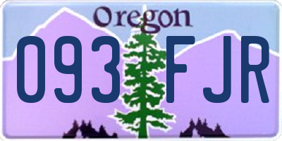OR license plate 093FJR
