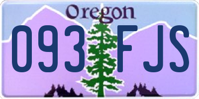 OR license plate 093FJS