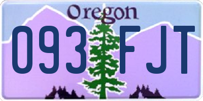 OR license plate 093FJT