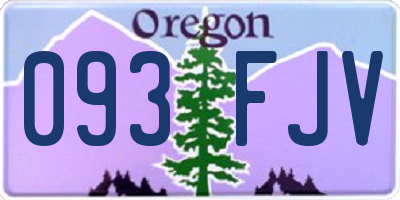 OR license plate 093FJV