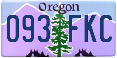 OR license plate 093FKC