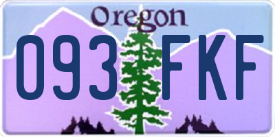 OR license plate 093FKF