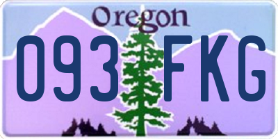 OR license plate 093FKG