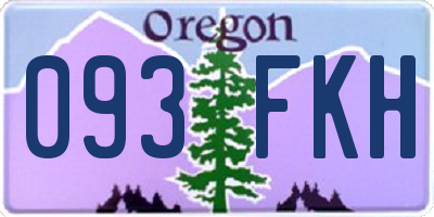 OR license plate 093FKH