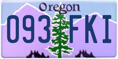 OR license plate 093FKI