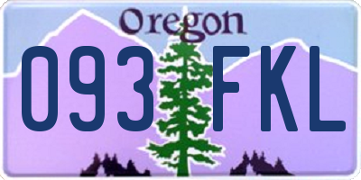 OR license plate 093FKL
