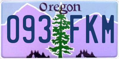 OR license plate 093FKM