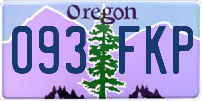 OR license plate 093FKP