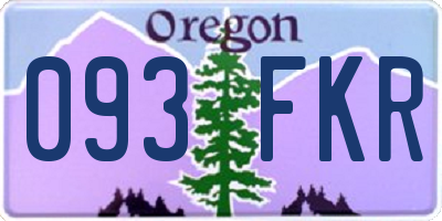 OR license plate 093FKR