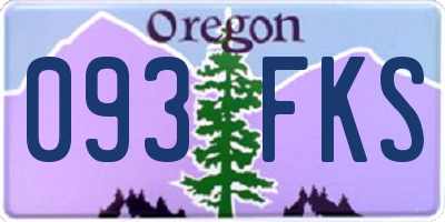 OR license plate 093FKS