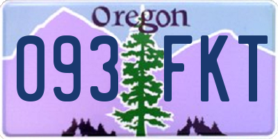 OR license plate 093FKT