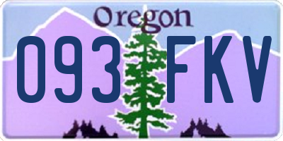 OR license plate 093FKV