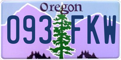 OR license plate 093FKW
