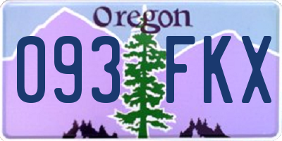 OR license plate 093FKX