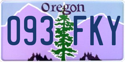 OR license plate 093FKY