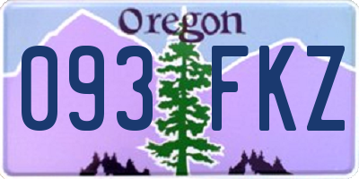 OR license plate 093FKZ