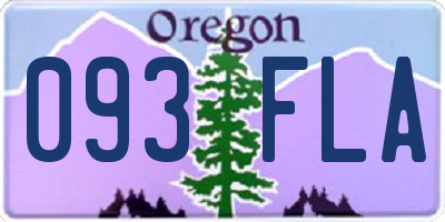 OR license plate 093FLA