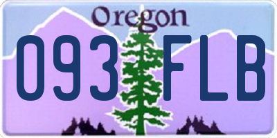 OR license plate 093FLB