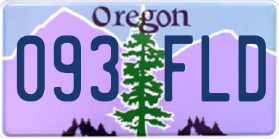 OR license plate 093FLD