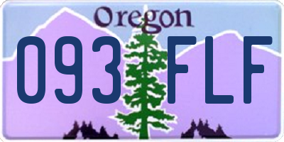 OR license plate 093FLF