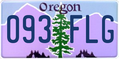 OR license plate 093FLG