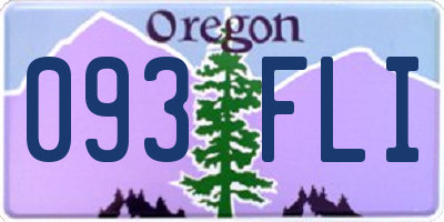 OR license plate 093FLI