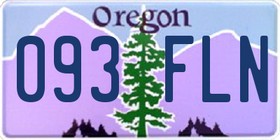 OR license plate 093FLN