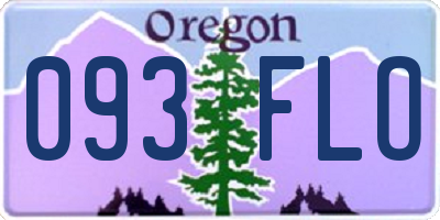 OR license plate 093FLO