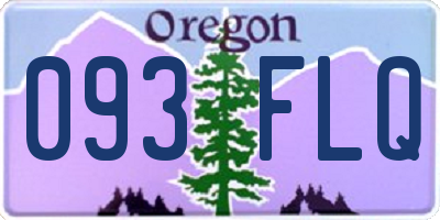 OR license plate 093FLQ