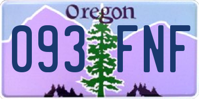 OR license plate 093FNF
