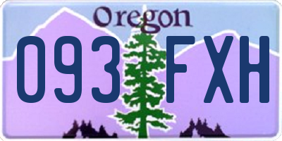 OR license plate 093FXH