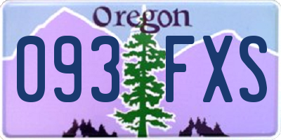 OR license plate 093FXS