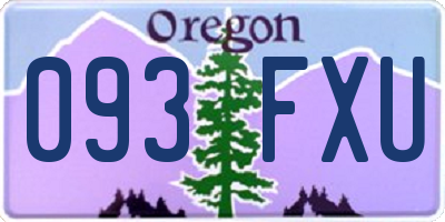 OR license plate 093FXU