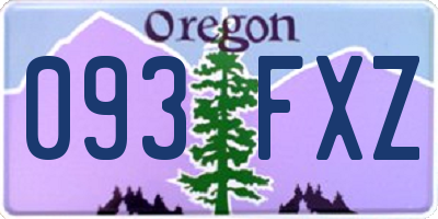 OR license plate 093FXZ