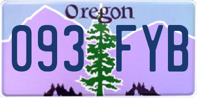 OR license plate 093FYB