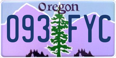 OR license plate 093FYC