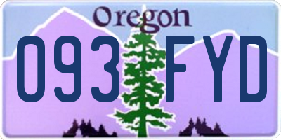 OR license plate 093FYD