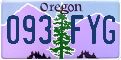 OR license plate 093FYG