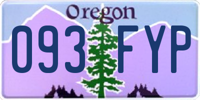 OR license plate 093FYP