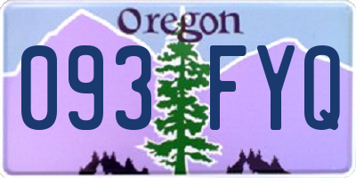 OR license plate 093FYQ