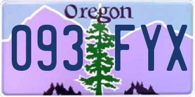 OR license plate 093FYX