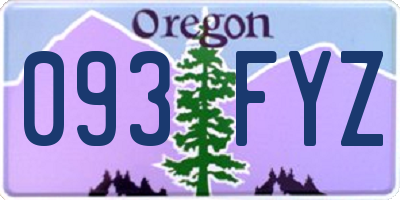 OR license plate 093FYZ