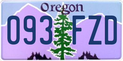 OR license plate 093FZD