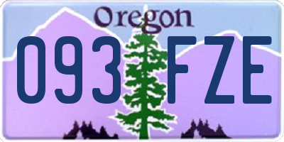 OR license plate 093FZE