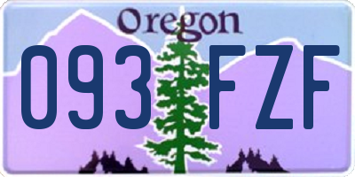 OR license plate 093FZF
