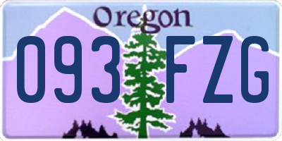 OR license plate 093FZG