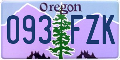 OR license plate 093FZK