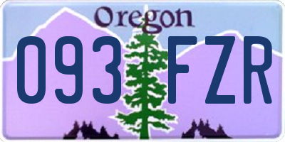 OR license plate 093FZR