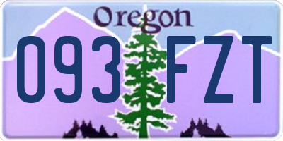 OR license plate 093FZT